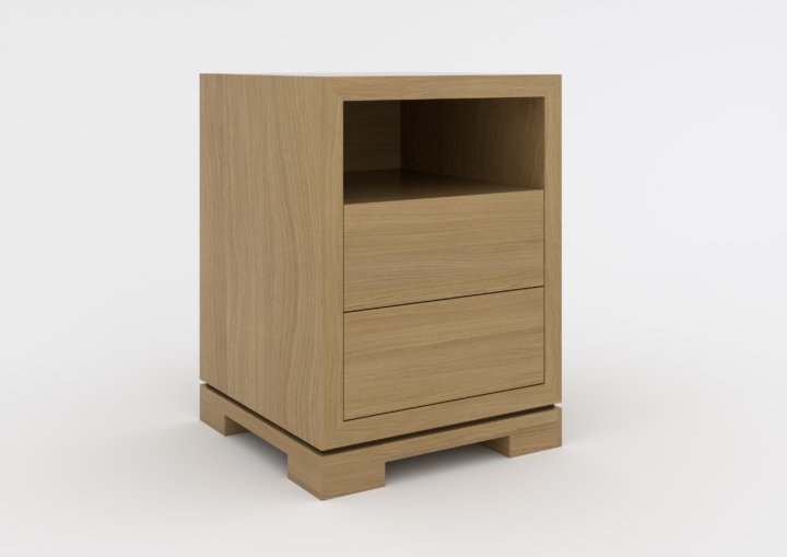 Duncan <span>small 2-drawer side table (open shelf)</span>