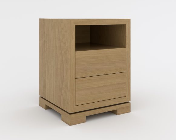 Duncan <span>small 2-drawer side table (open shelf)</span>