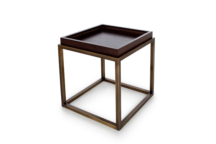 Evan <span>small side table with tray</span>
