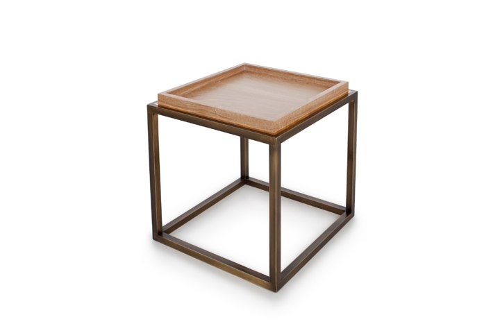 Evan <span>small side table with tray</span>